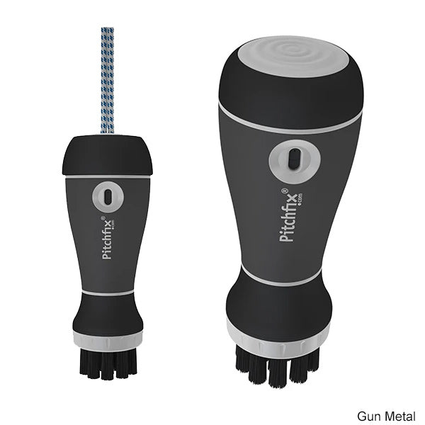 Pitchfix AquaBrush gun grey, golfclubborstel met waterspray – foto 3