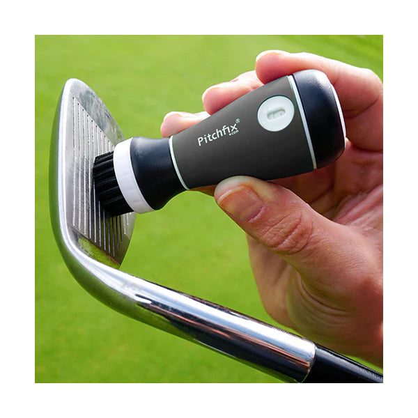 Pitchfix AquaBrush gun grey, golfclubborstel met waterspray – foto 4
