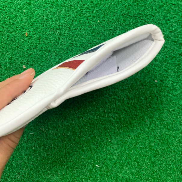 Lederen iron en wedge headcovers 9-delig rood wit blauw – foto 3